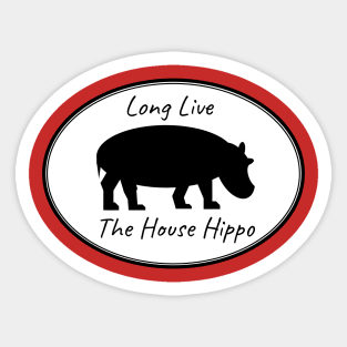 House Hippo Sticker